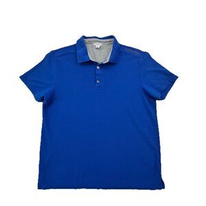 Calvin Klein Men’s Slim Fit Polo Small Blue Pima Cotton Logo Shirt Casual